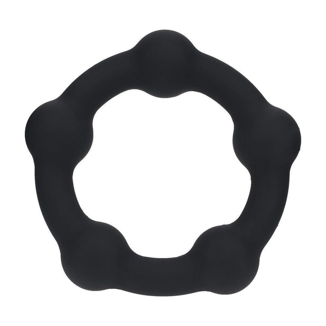 ANILLO PARA EL PENE CON PERLAS M 35 MM NEGRO LEVELZ