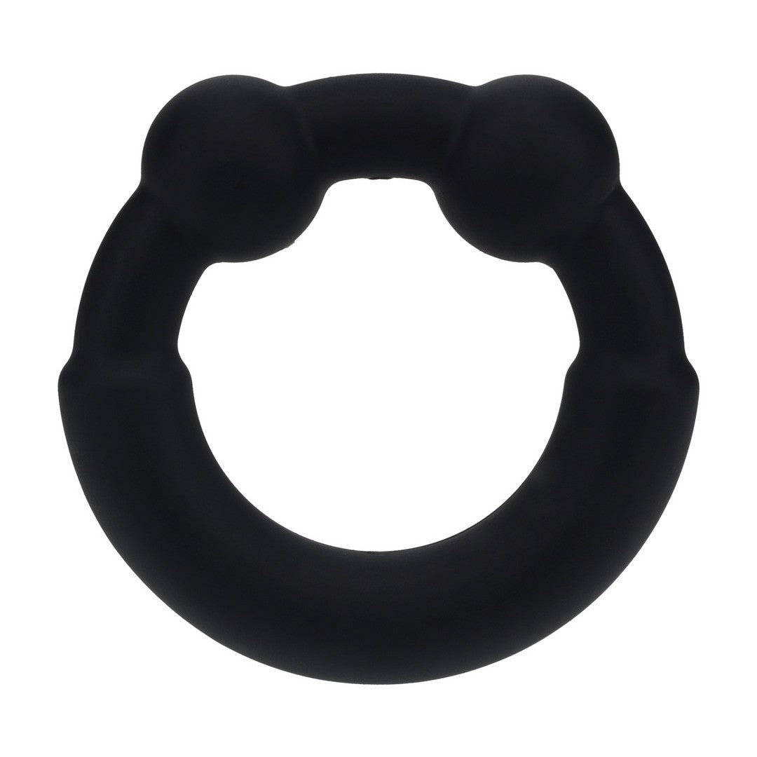 ANILLO PARA EL PENE DE METAL Y SILICONA NEGRO LEVELZ