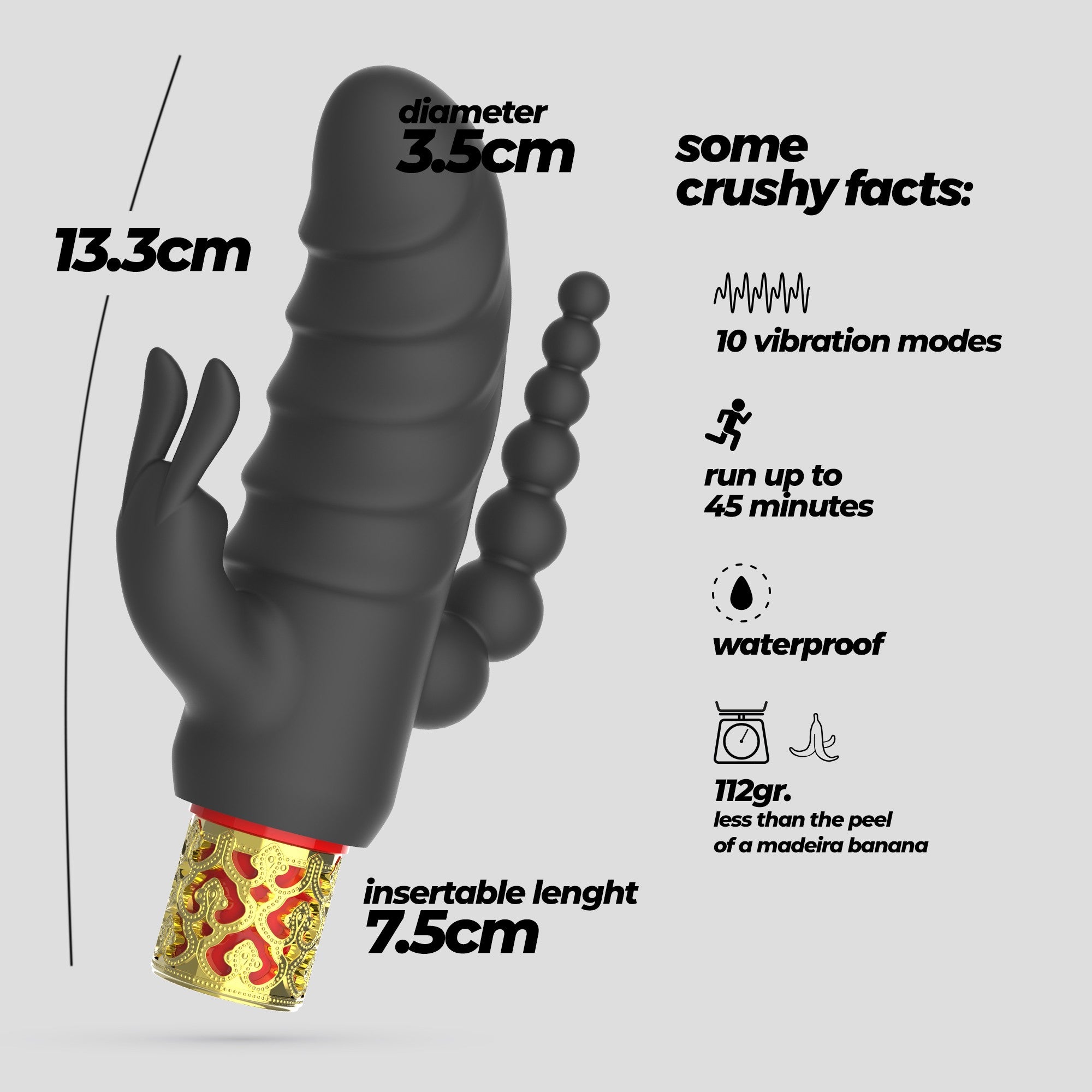 ROMANOV VIBRADOR CLÁSICO CON FUNDA DE SILICONA EXTRAÍBLE CRUSHIOUS