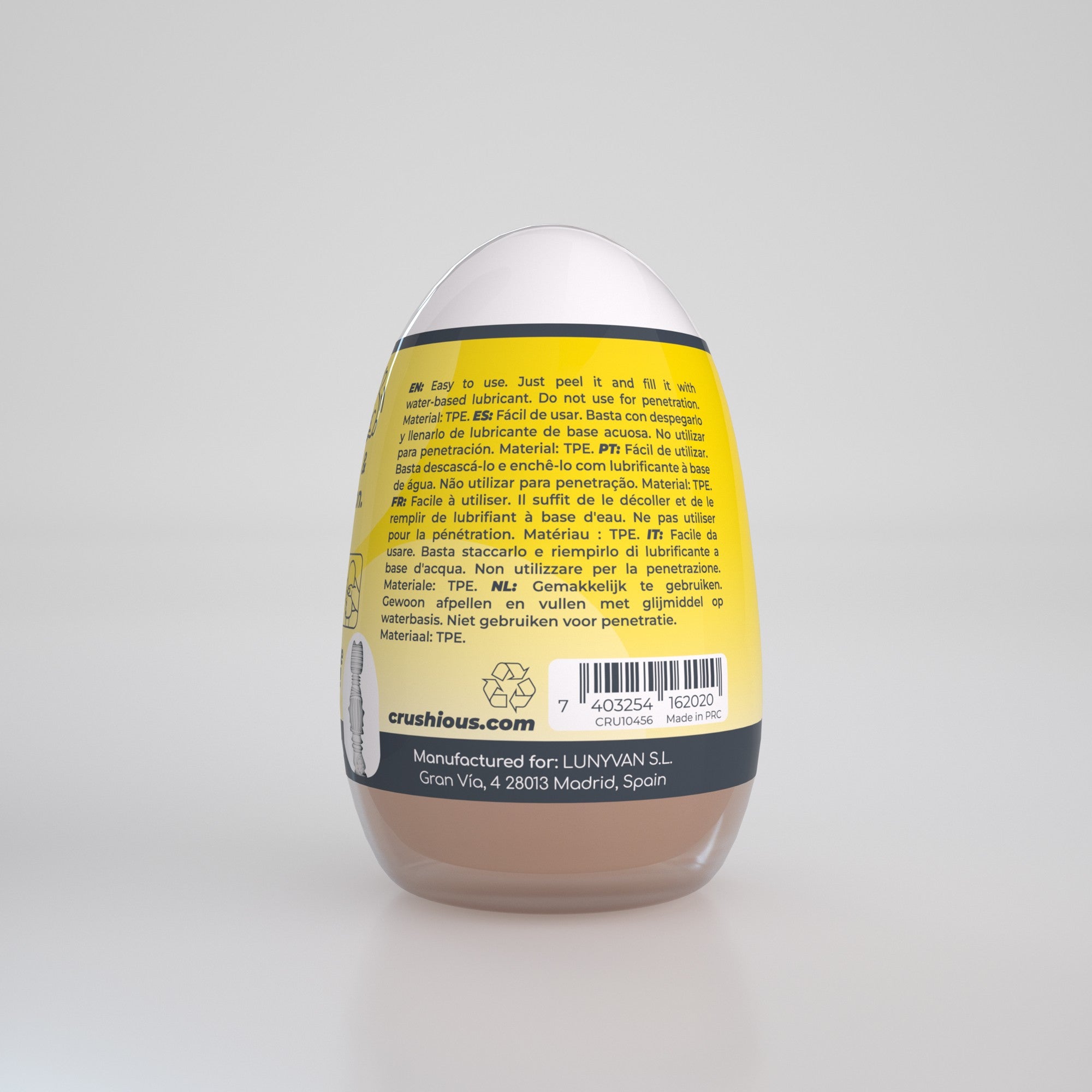 HUEVO MASTURBADOR EZY EGG ANAL CRUSHIOUS