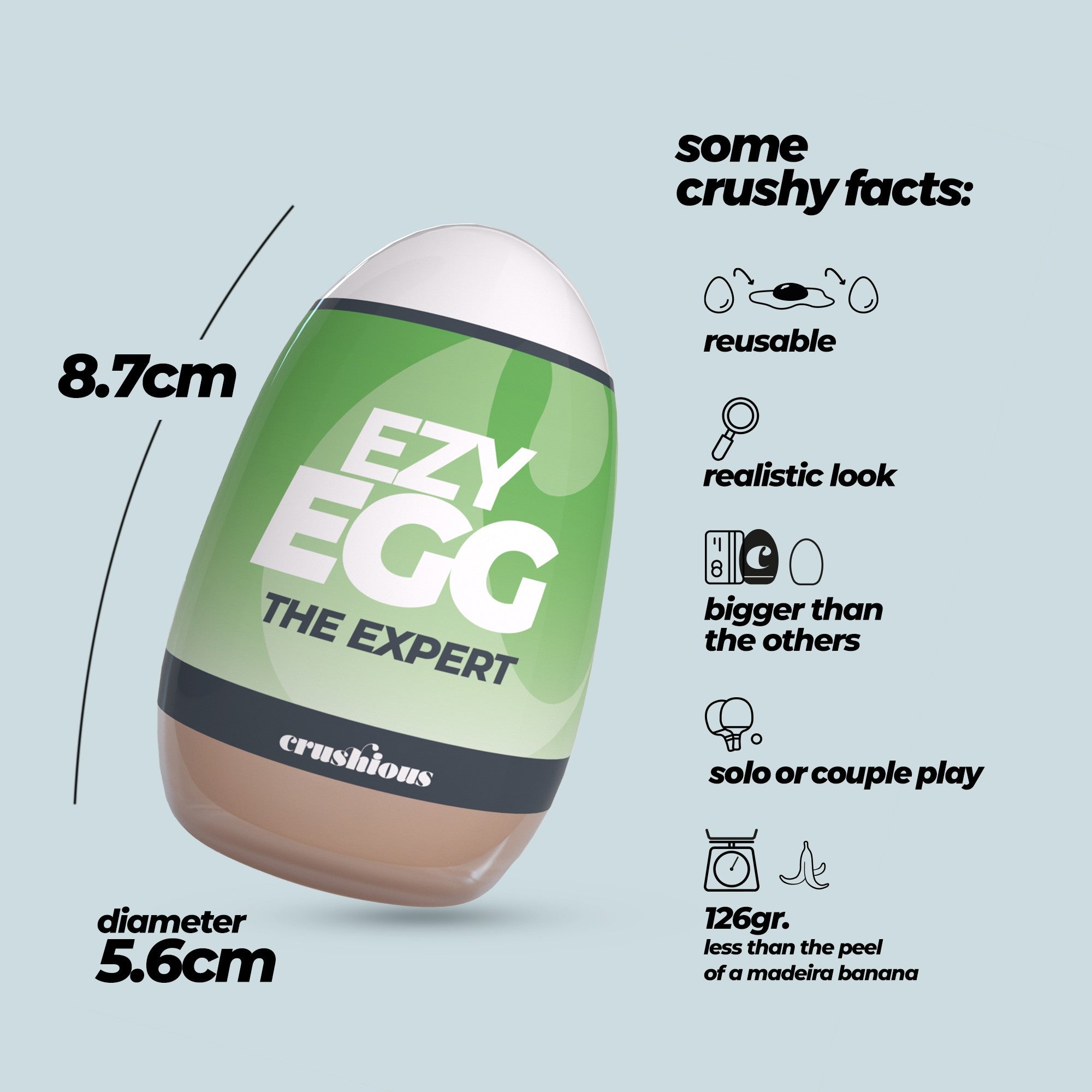 HUEVO MASTURBADOR EZY EGG THE EXPERT CRUSHIOUS