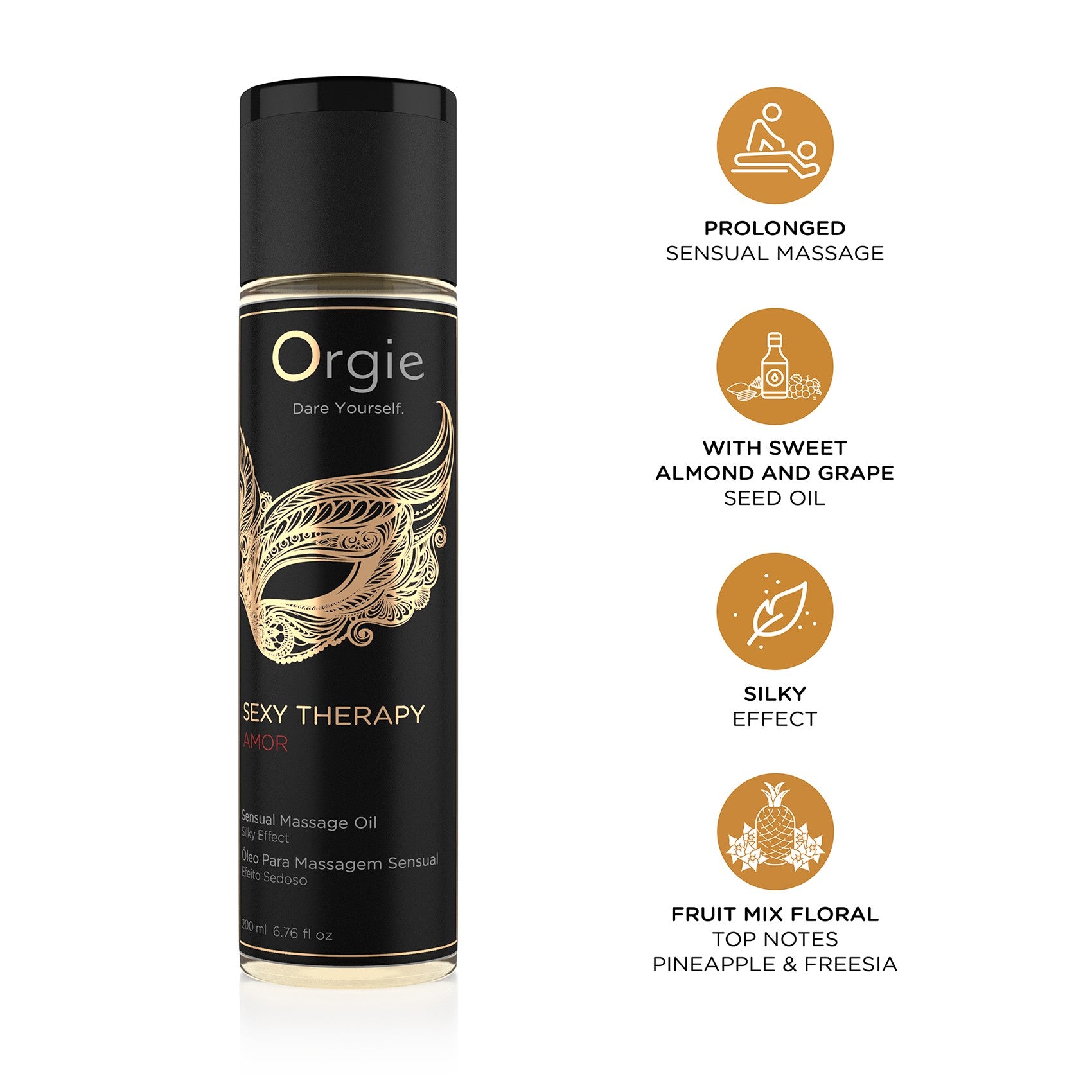 ACEITE DE MASAJE SEXY THERAPY AMOR 200ML ORGIE