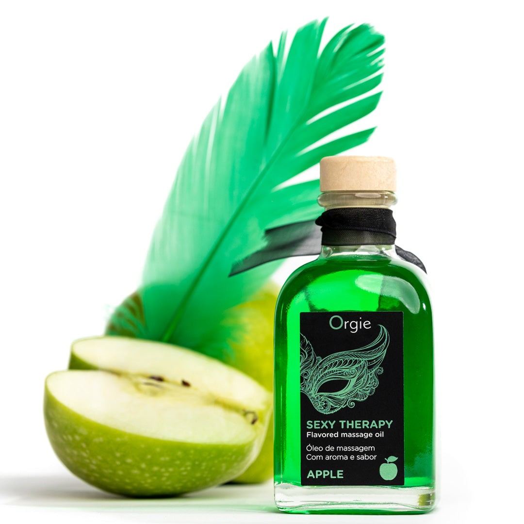 KIT DE MASAJE LIPS SEXY THERAPY DE MANZANA 100ML ORGIE