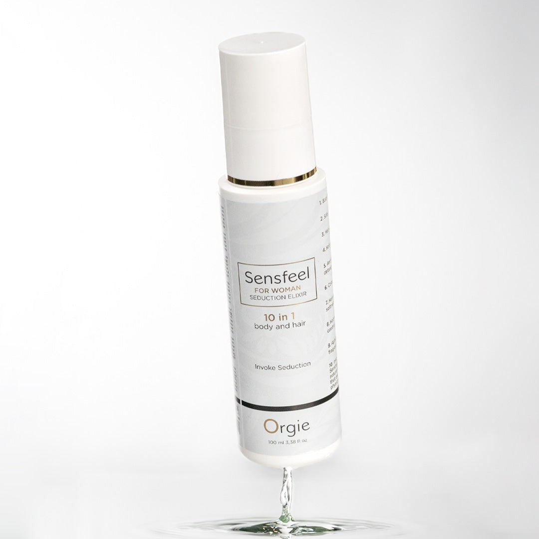 LOCIÓN 10 EN 1 PARA CUERPO Y CABELLO CON FEROMONAS SENSFEEL FOR WOMAN 100ML ORGIE