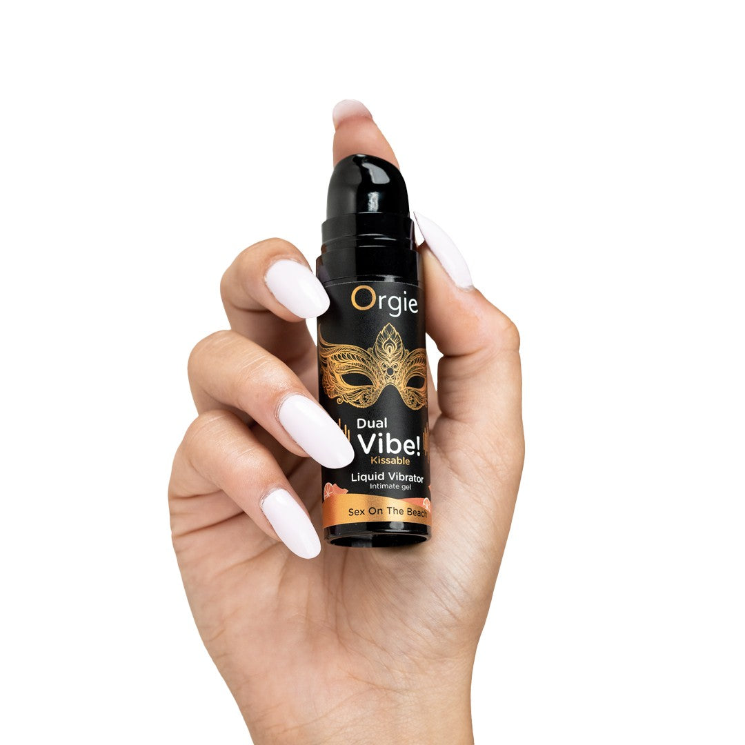 VIBRADOR LÍQUIDO BESABLE DUAL VIBE SEX ON THE BEACH 15ML ORGIE
