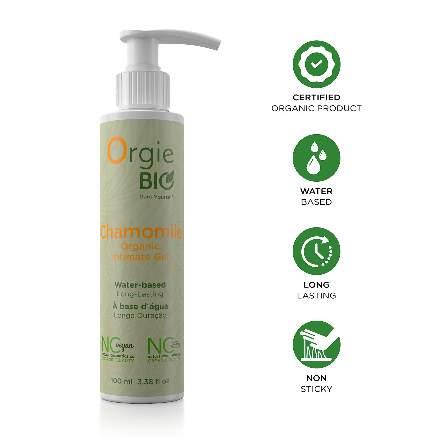 GEL LUBRICANTE A BASE DE AGUA BIO CHAMOMILE 100ML ORGIE