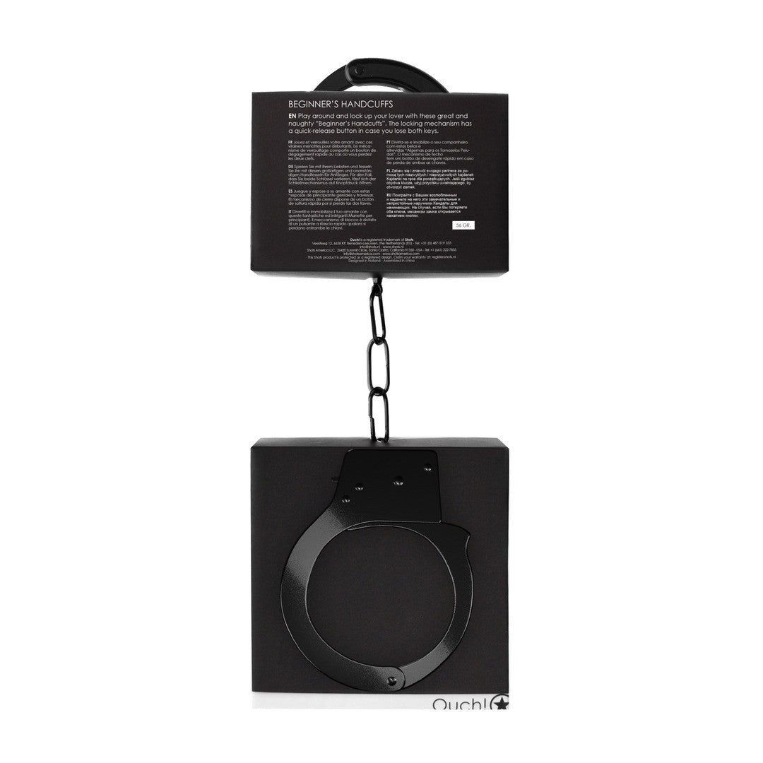 ESPOSAS EN METAL BEGINNER'S HANDCUFFS NEGRAS