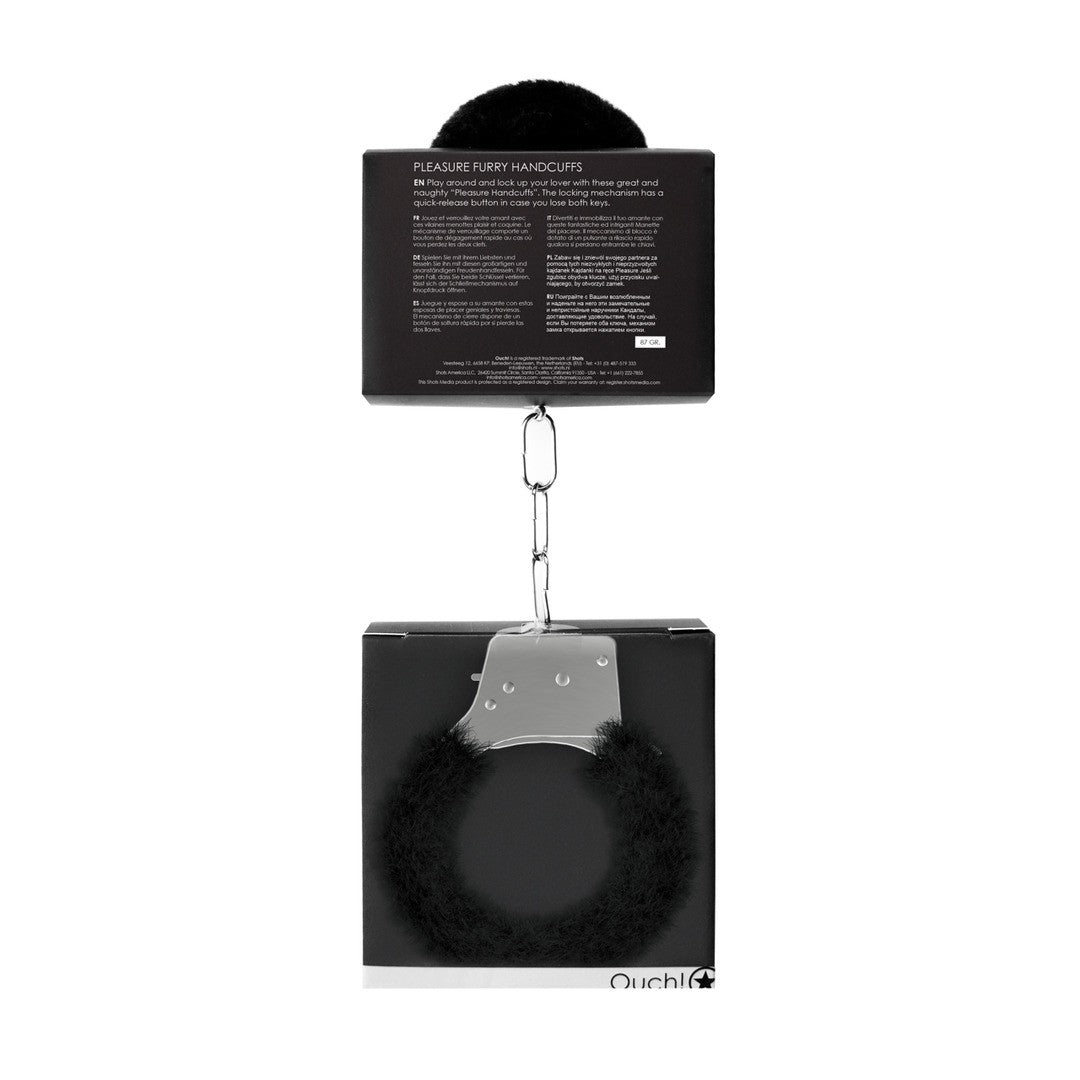 ESPOSAS CON PELUCHE PLEASURE FURRY HANDCUFFS NEGRAS