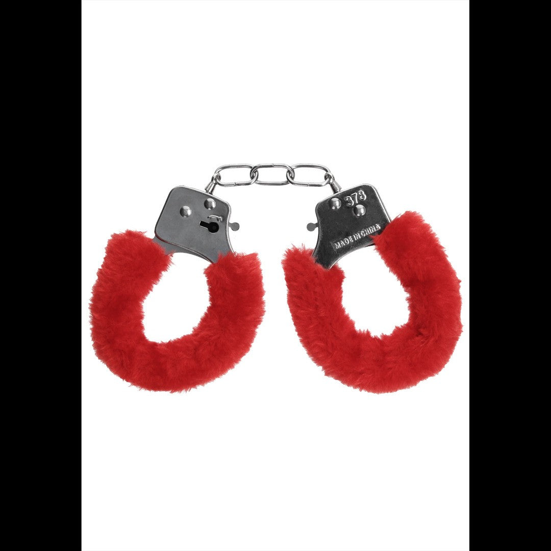 ESPOSAS CON PELUCHE PLEASURE FURRY HANDCUFFS ROJAS