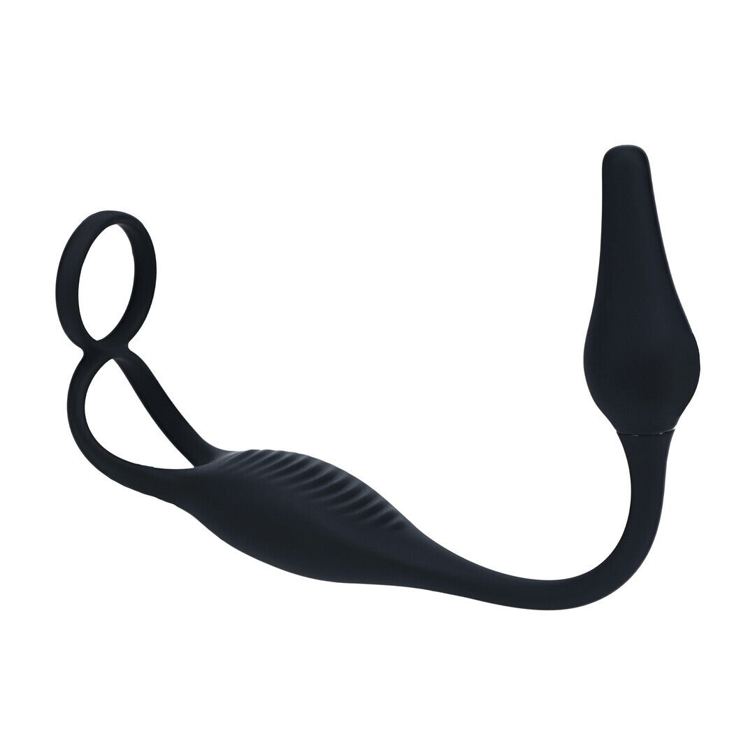 ESTIMULADOR DE PRÓSTATA DE SILICONA CON VIBRACIÓN Y ANILLO PARA EL PENE LEVELZ