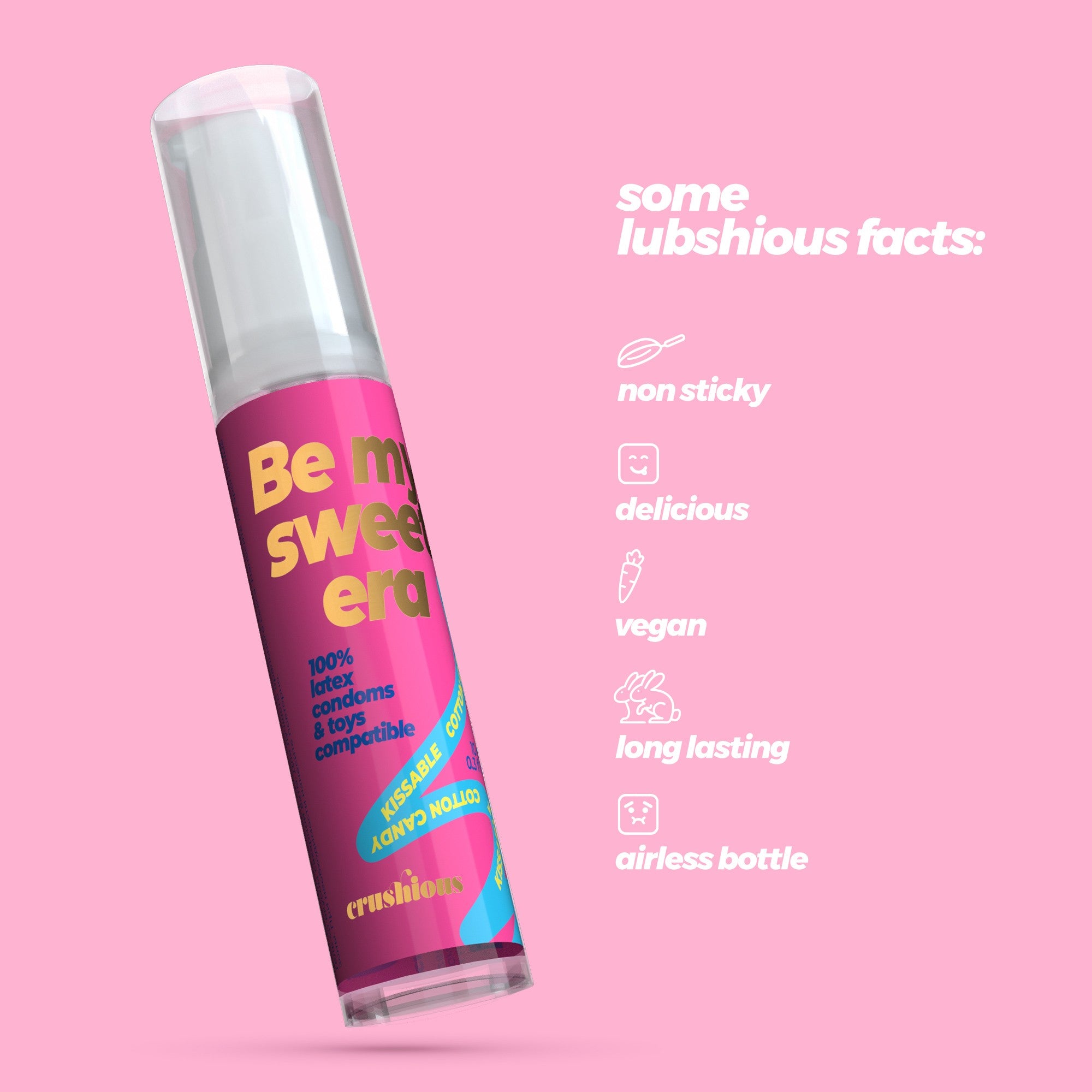 GEL LUBRICANTE STEAL MY KISSES DE SABOR ALGODÓN DE AZÚCAR CRUSHIOUS 10ML
