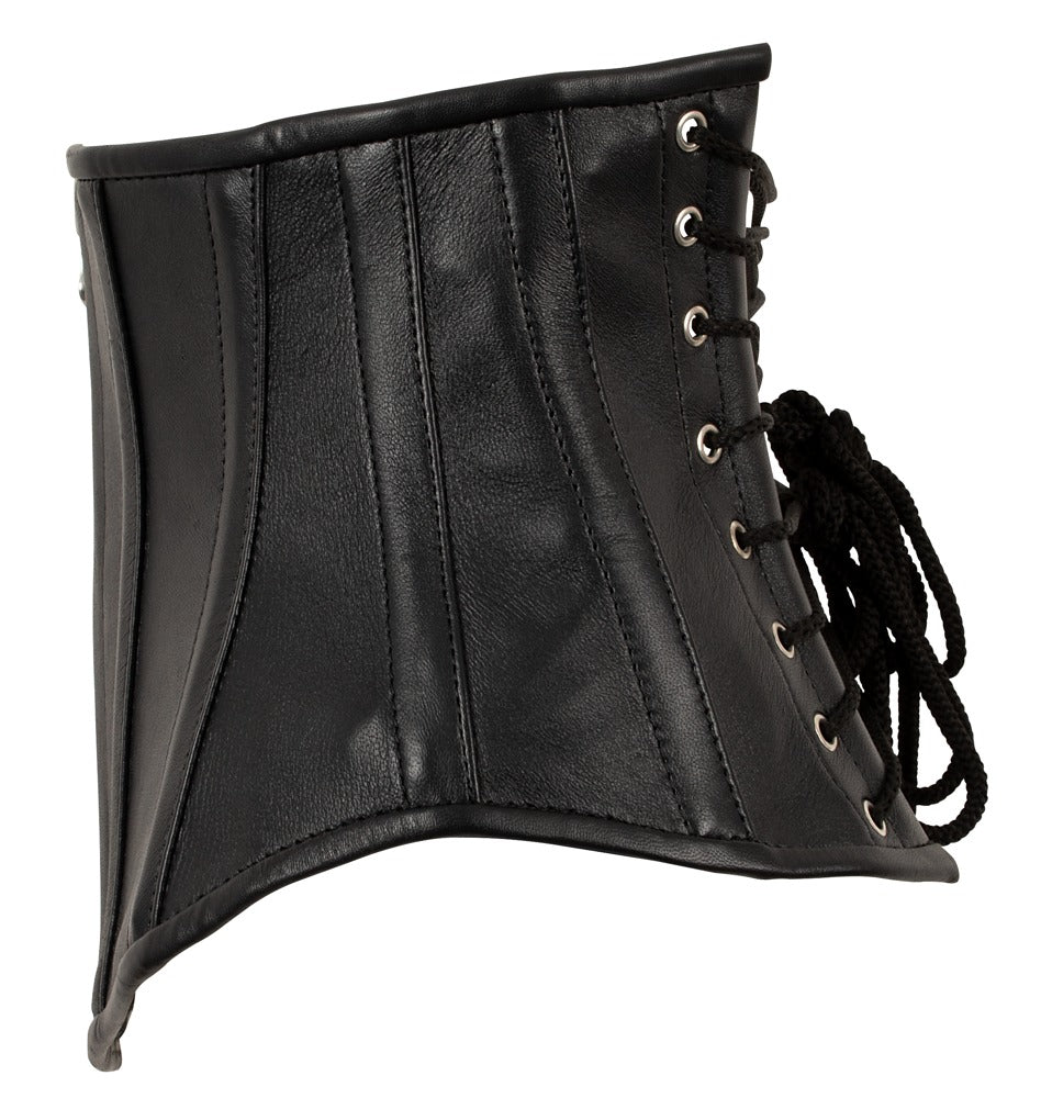 Corsé de Cuero Napa Zado 81 cm - Cintura Ajustable con Cremallera