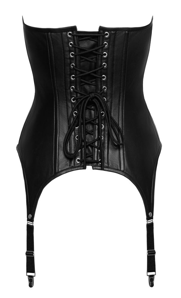 Corset de Piel Zado XS - Diseño sin Tirantes con Varillas Moldeadoras
