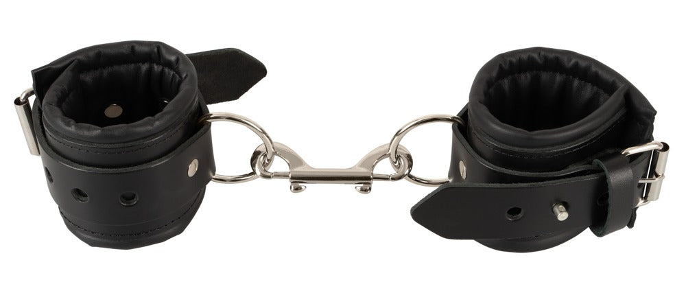 Esposas de Cuero Zado con Cerraduras - Bondage Profesional