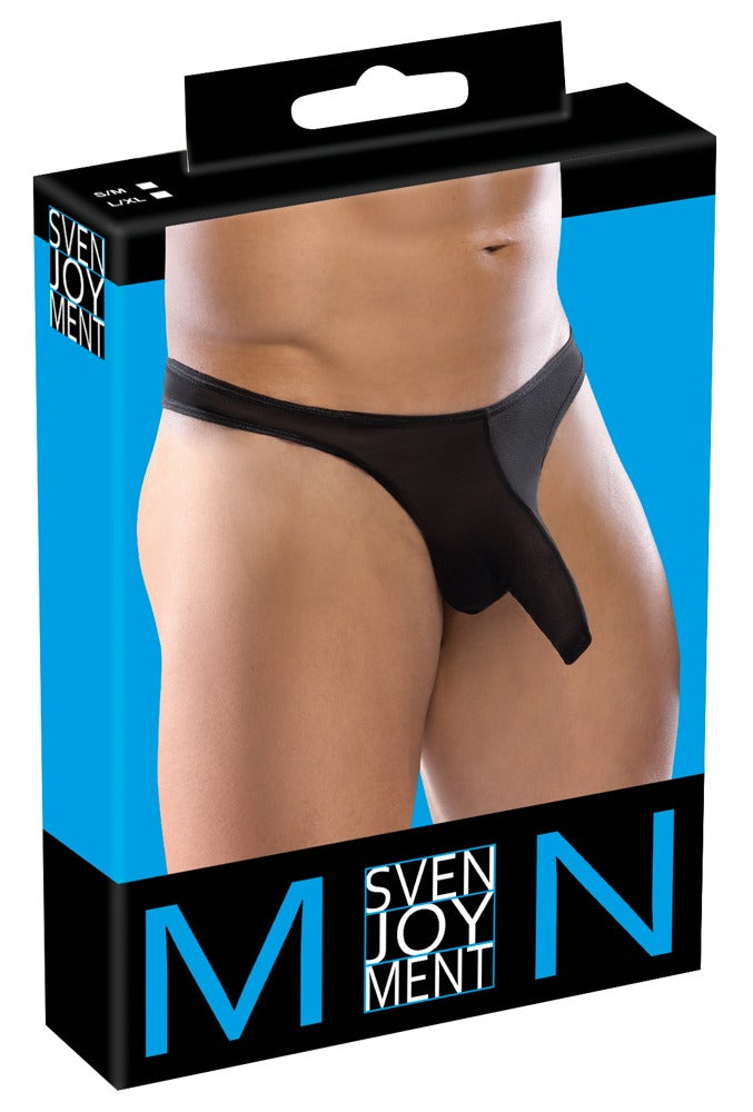 Men's Pouch S/M Svenjoyment - Slip Transparente de Malla Elástica