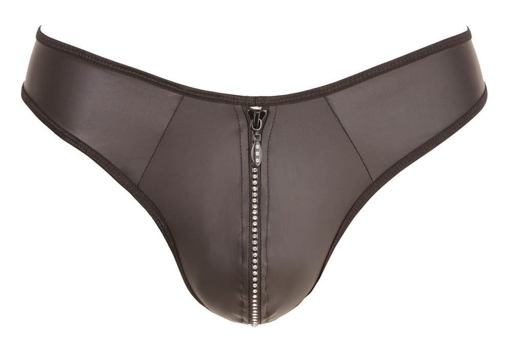 Men's String M Svenjoyment - Slip con Cremallera Brillante