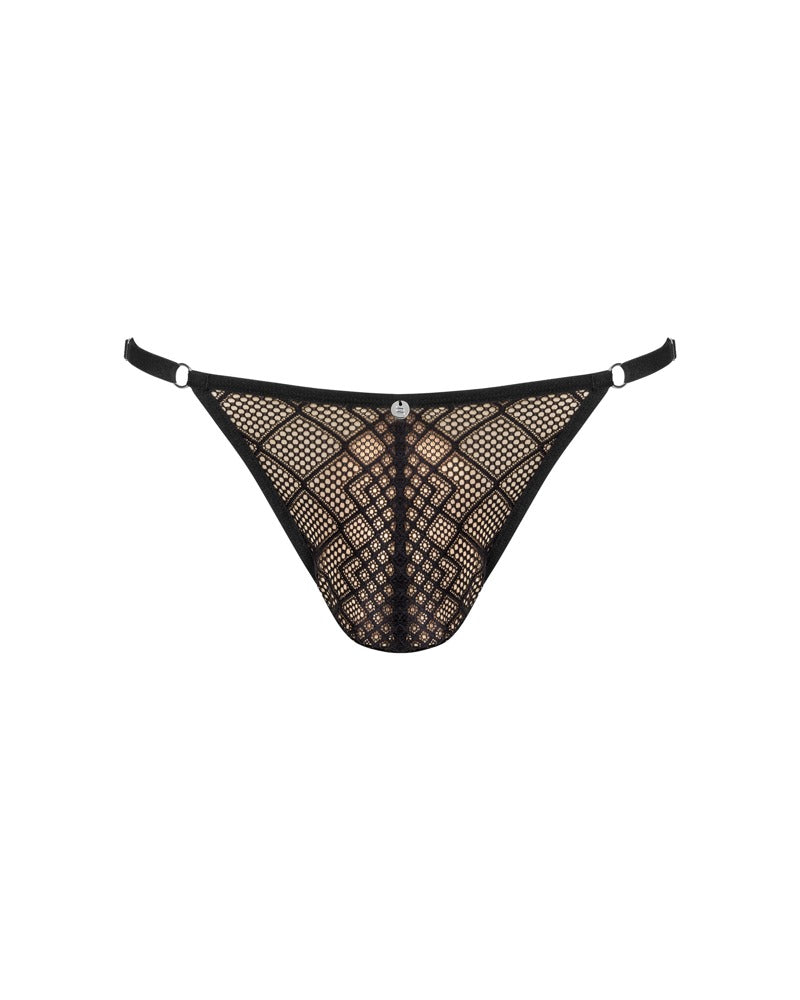 OBS M. Thong S-L Negro Malla Semitransparente Obsessive