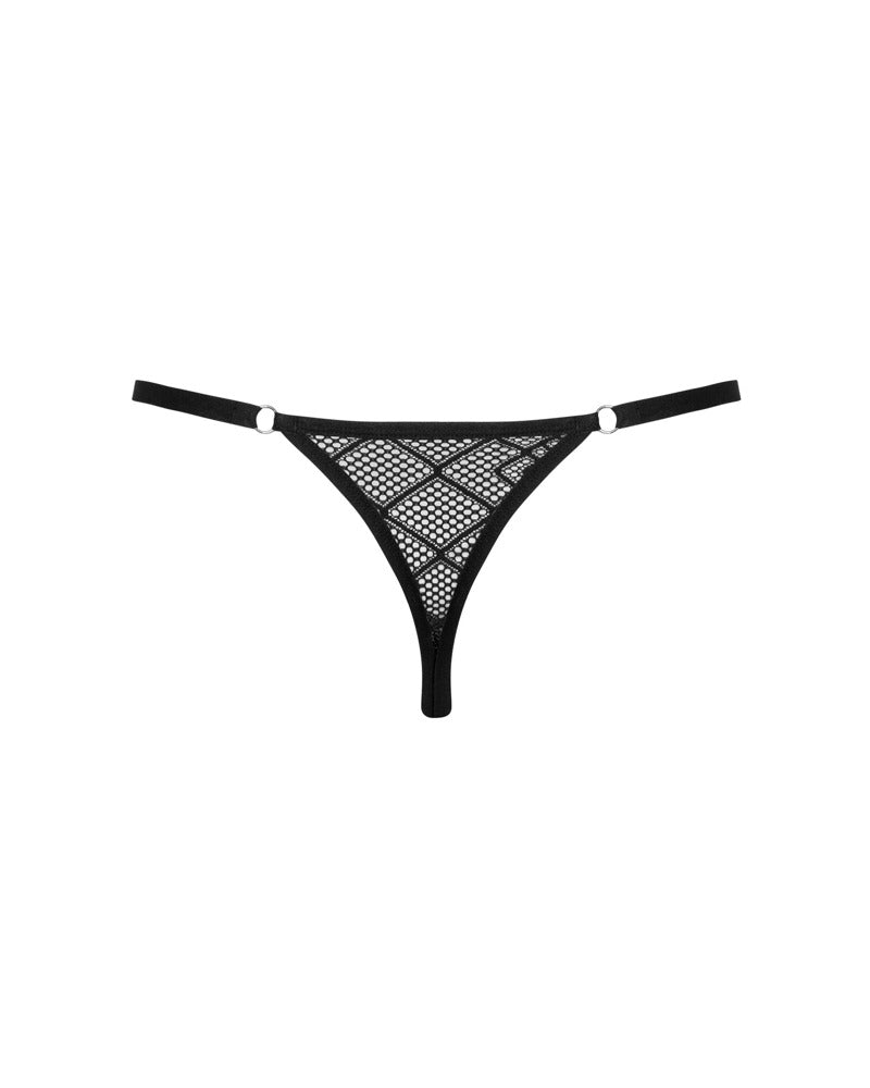 OBS M. Thong S-L Negro Malla Semitransparente Obsessive