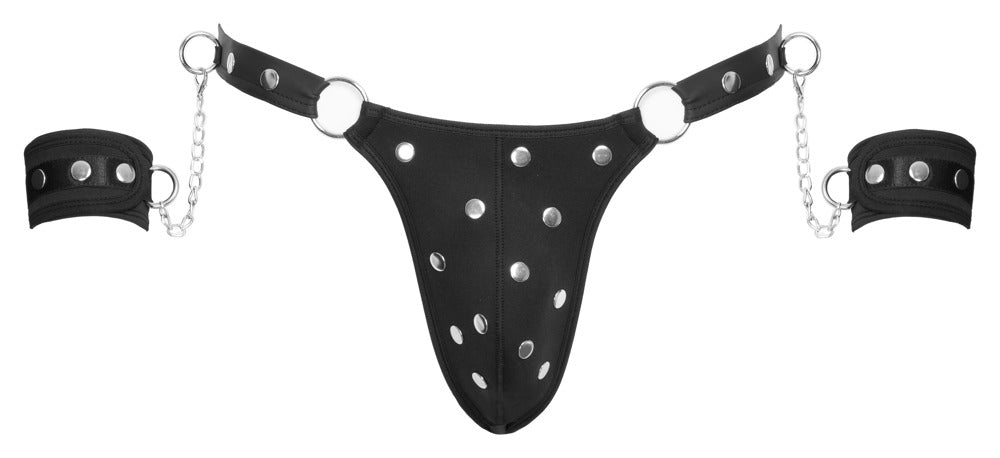 Tanga Rio Bondage con Esposas Svenjoyment - Conjunto BDSM Hombre