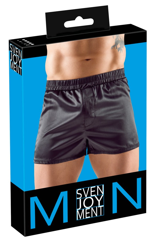 Boxers Svenjoyment Talla L - Satén Elástico Negro