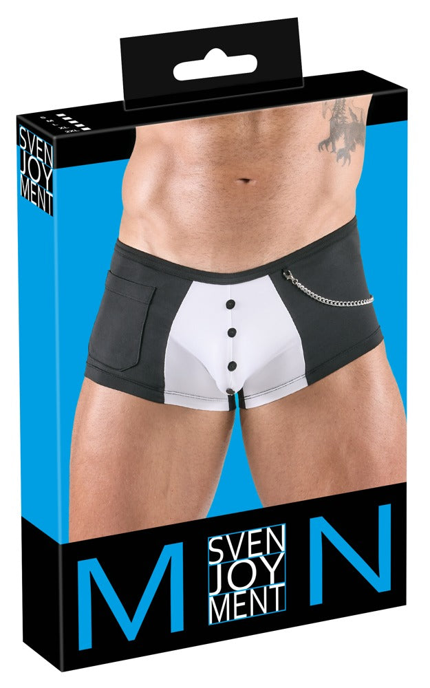 Pantalones Camarero Svenjoyment 2XL - Estilo Íntimo Blanco y Negro