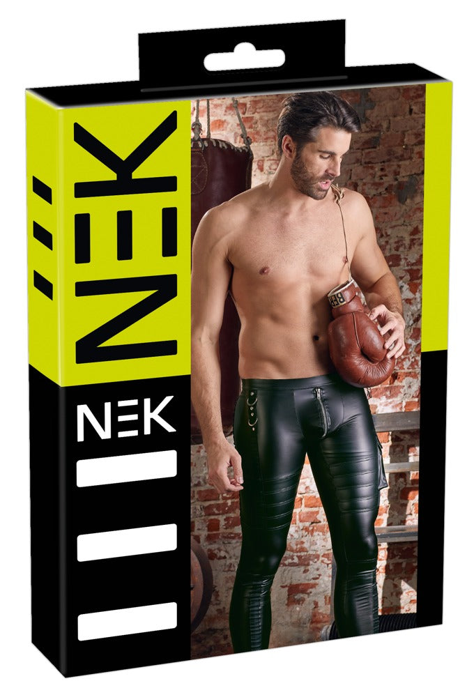 Pantalones Nek XL - Corte Slim Elástico con Detalles Moteros
