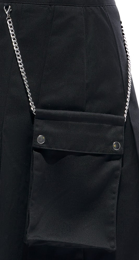 Kilt Negro Svenjoyment Talla L - Estilo Masculino con Bolsillo Desmontable