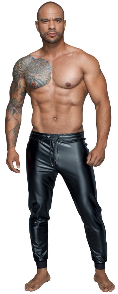 Noir Men Treggings L - Pantalones Jogger Elásticos Negro