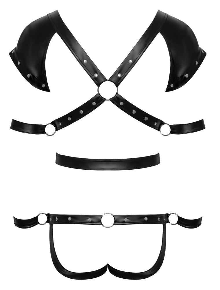 Body Harness Bondage XL Svenjoyment - Diseño Riveteado Negro