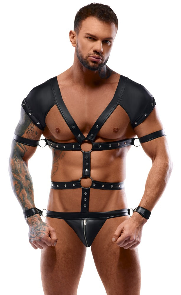 Body Harness Bondage XL Svenjoyment - Diseño Riveteado Negro