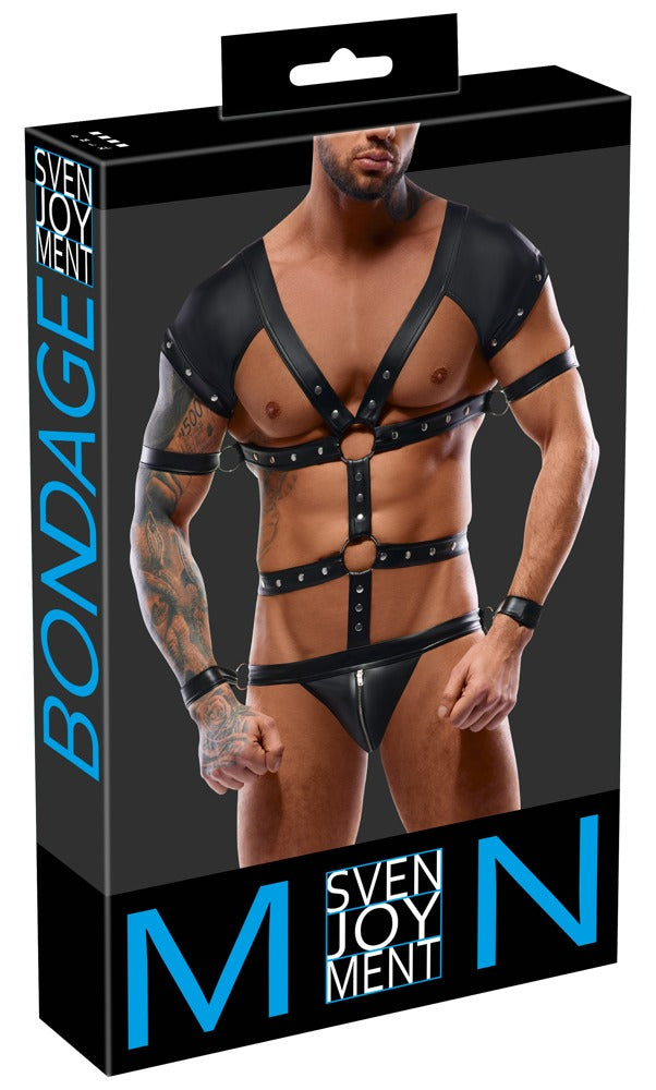 Body Harness Bondage XL Svenjoyment - Diseño Riveteado Negro