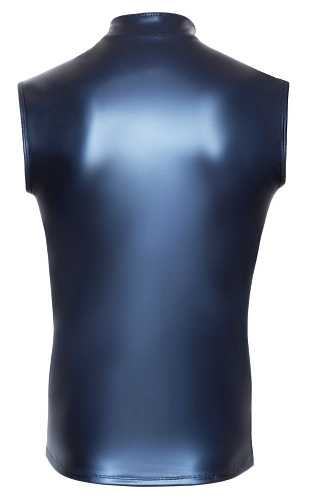 Camiseta sin mangas NEK azul metalizado talla XL