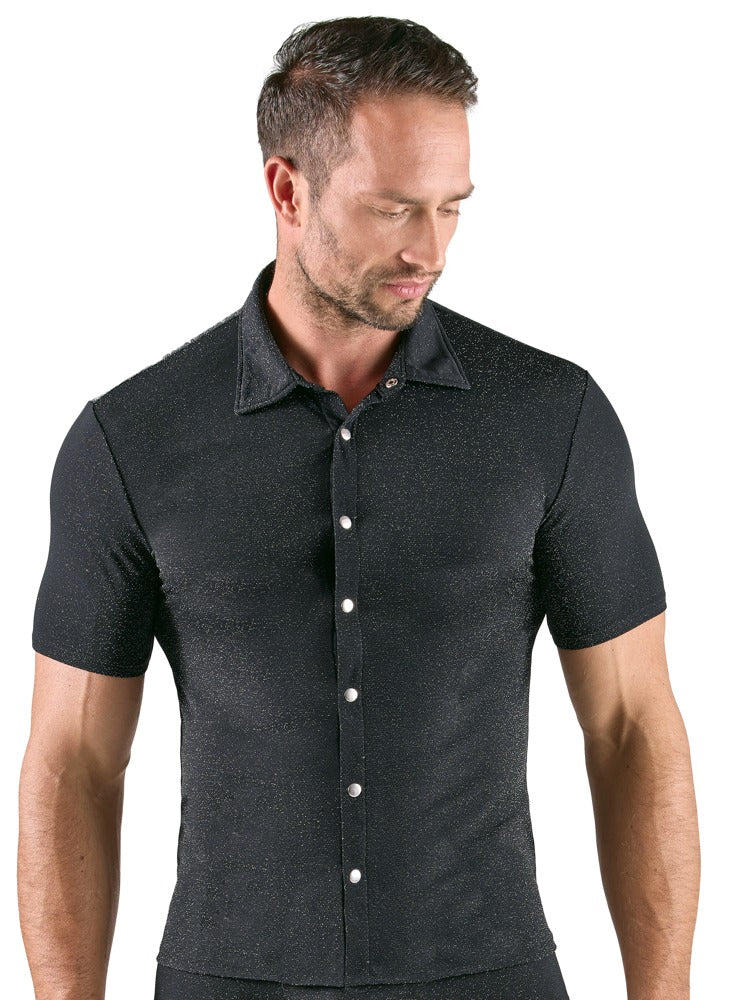 Camisa Plateada Svenjoyment XL - Manga Corta Brillante