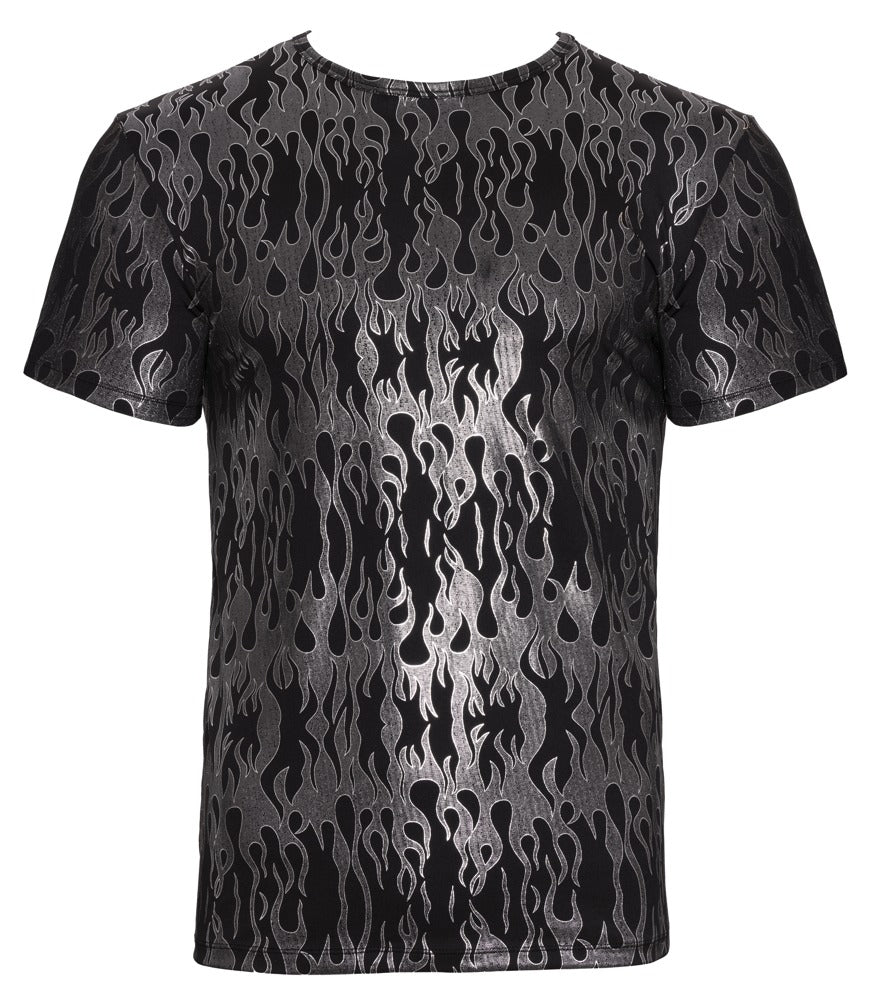M.Shirt S Svenjoyment - Camiseta Negra Diseño Metálico Místico