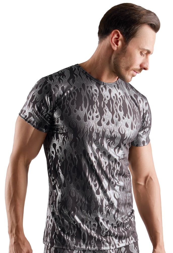 M.Shirt M Svenjoyment - Camiseta Negra Diseño Místico Plateado