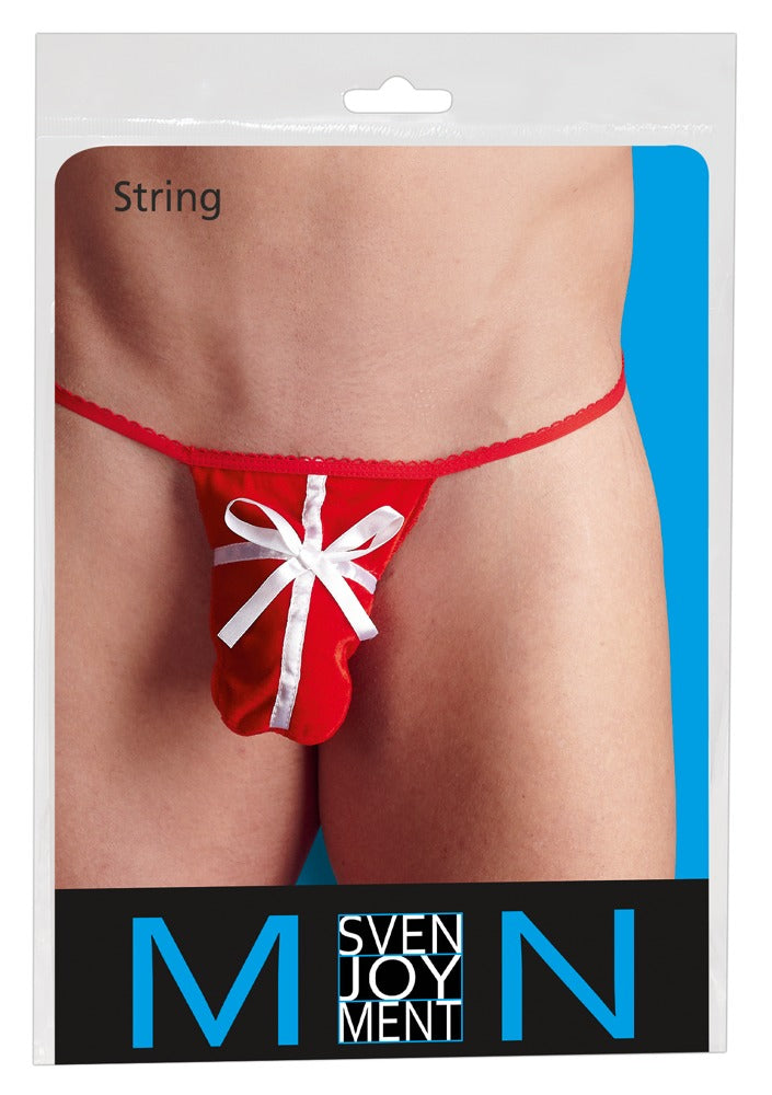 Men's String Svenjoyment - Cordón Rojo Terciopelo