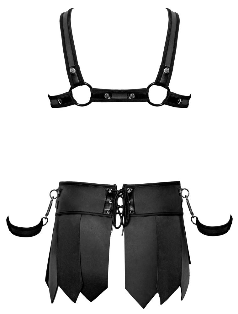 Conjunto Bondage Gladiador con Arnés de Pecho y Falda - Svenjoyment 2XL