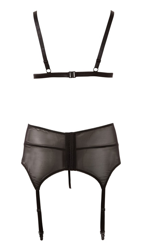 Bra Suspender Set 2XL Cottelli Curves - Conjunto de Encaje con Tanga