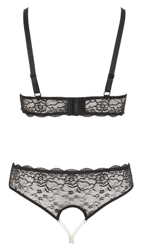 Pearl Set Black 3XL - Conjunto de Lencería Cottelli Curves