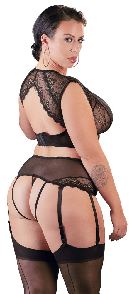 Lace Set Negro 3XL - Bralette y Tanga Cottelli Curves