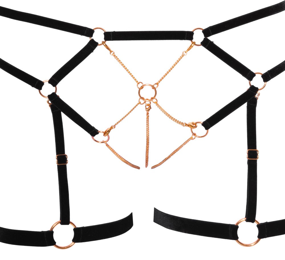 Bra Set Glamour S - Conjunto Bondage con Cadenas Desmontables