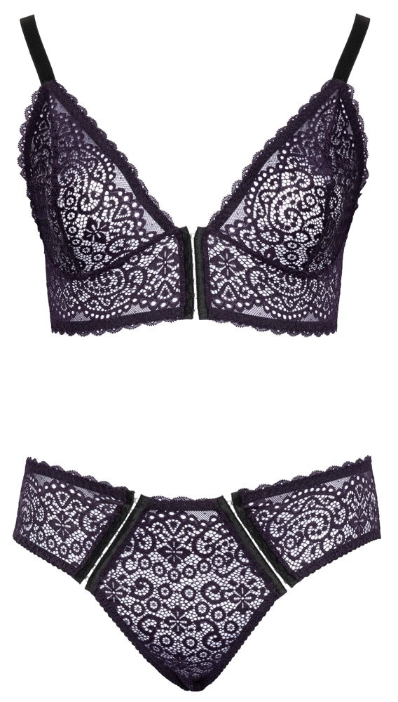 Conjunto Lencería Cottelli Curves Encaje Púrpura Talla 2XL