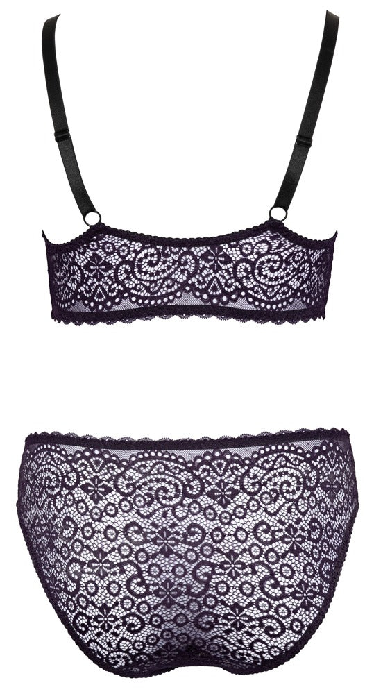 Conjunto Lencería Cottelli Curves Encaje Púrpura Talla 2XL