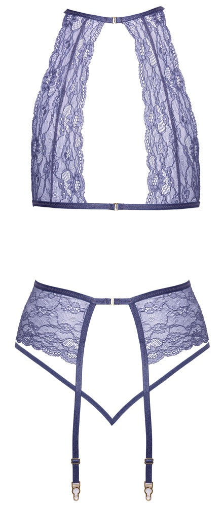Suspender Set Lavanda S/M - Sujetador, Liguero y Tanga Kissable