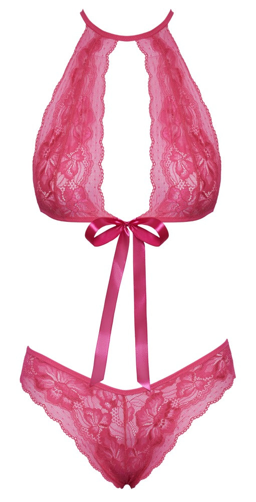 Bra Set Pink L/XL Kissable - Conjunto de Lencería en Encaje Delicado