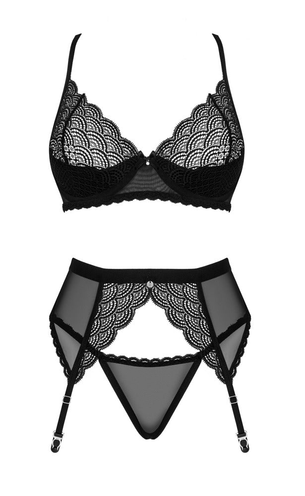 Set Chemeris XS/S - Sujetador, Liguero y Tanga Obsessive