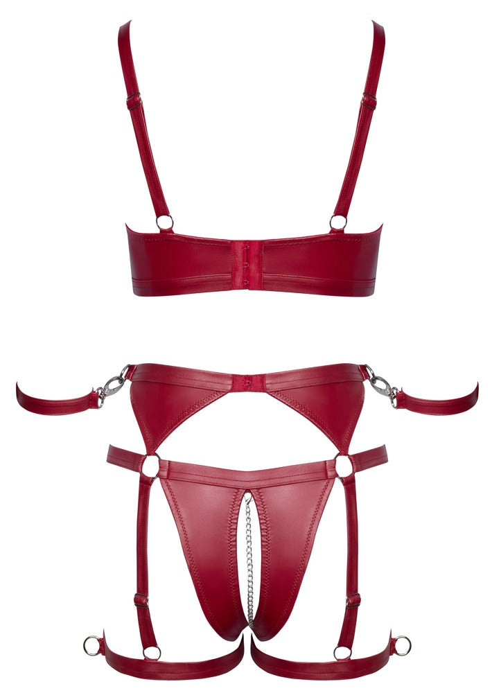 Bondage Bra Set L Cottelli - Conjunto Sujetador y Braguita