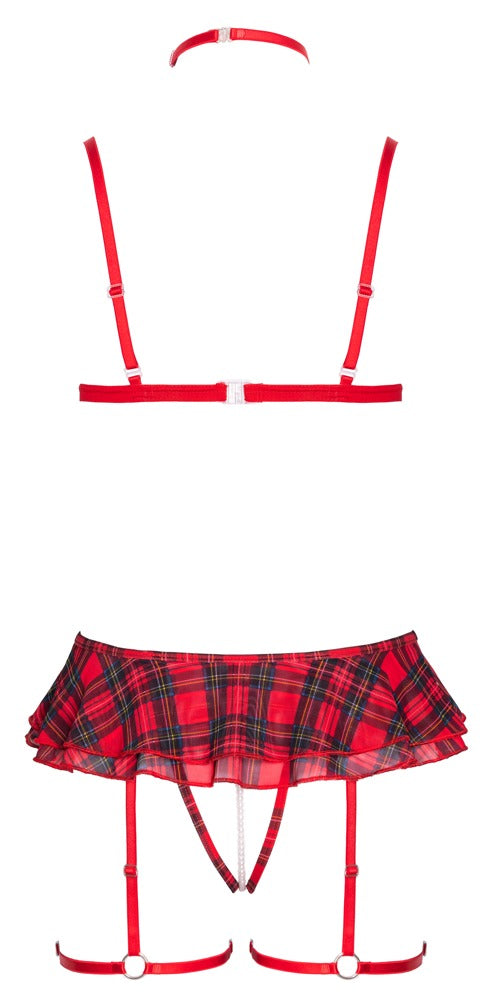 Bra Set Plaid S - Conjunto de Lencería a Cuadros Cottelli