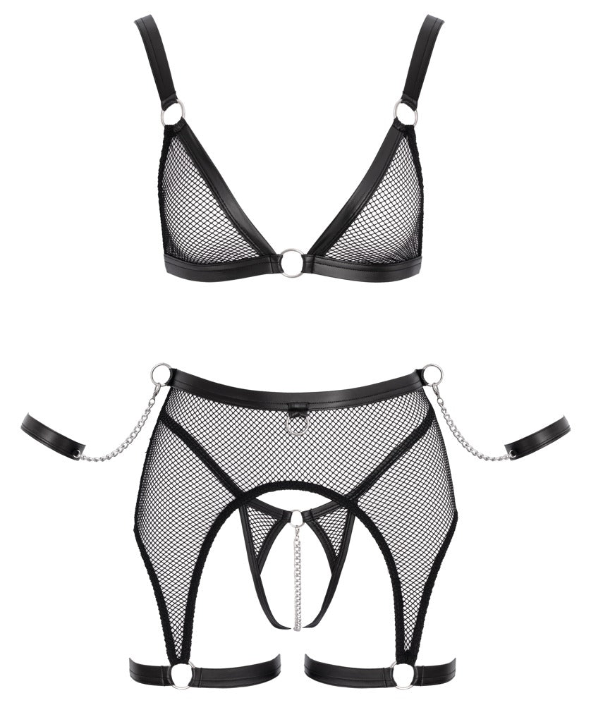 Bra Set Bondage L - Conjunto de Lencería Cottelli con Sujetador y Accesorios