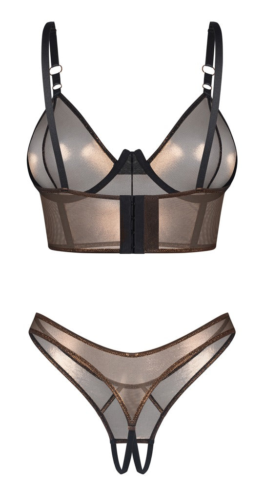 Set Soranna Obsessive 2XL/3XL - Sujetador y Tanga Bronce